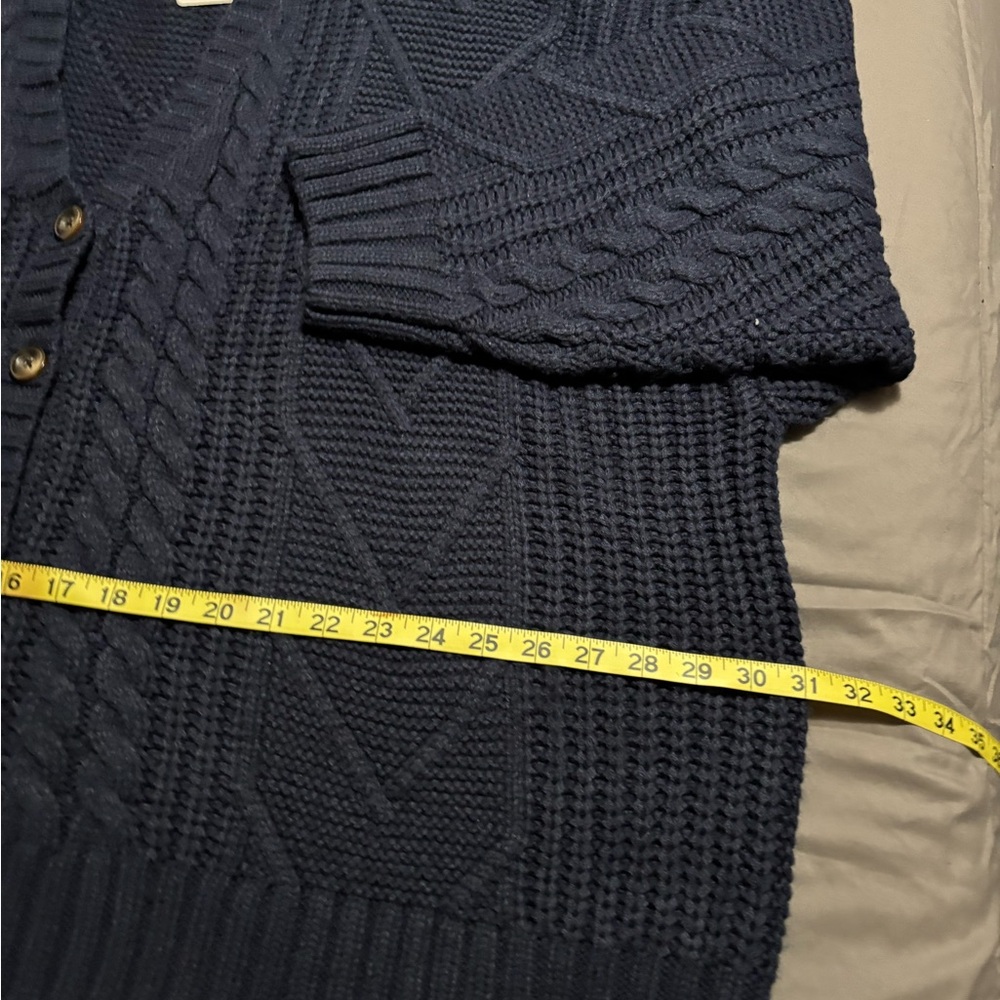 Torrid Deep Blue Cable Knit Cardigan - Picture 9 of 11
